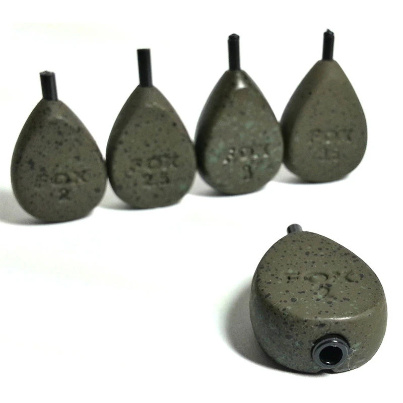 Fox Camotex Flat Pear In-Line Grooved Carp Leads